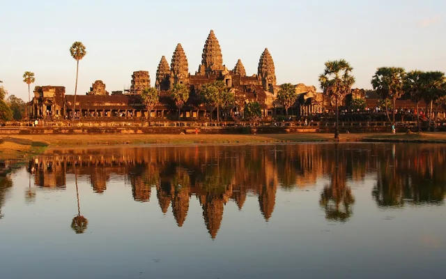 The towers of Angkor Wat in Cambodia