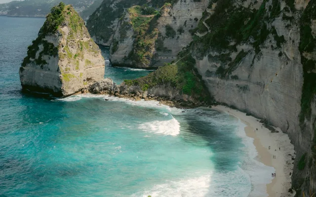 Green coastal scenery in Indonesia